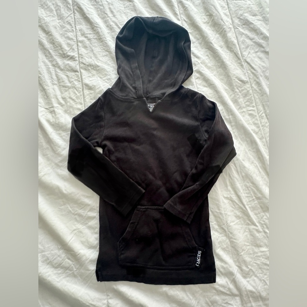 Organic Cotton Kids Black Hoodie